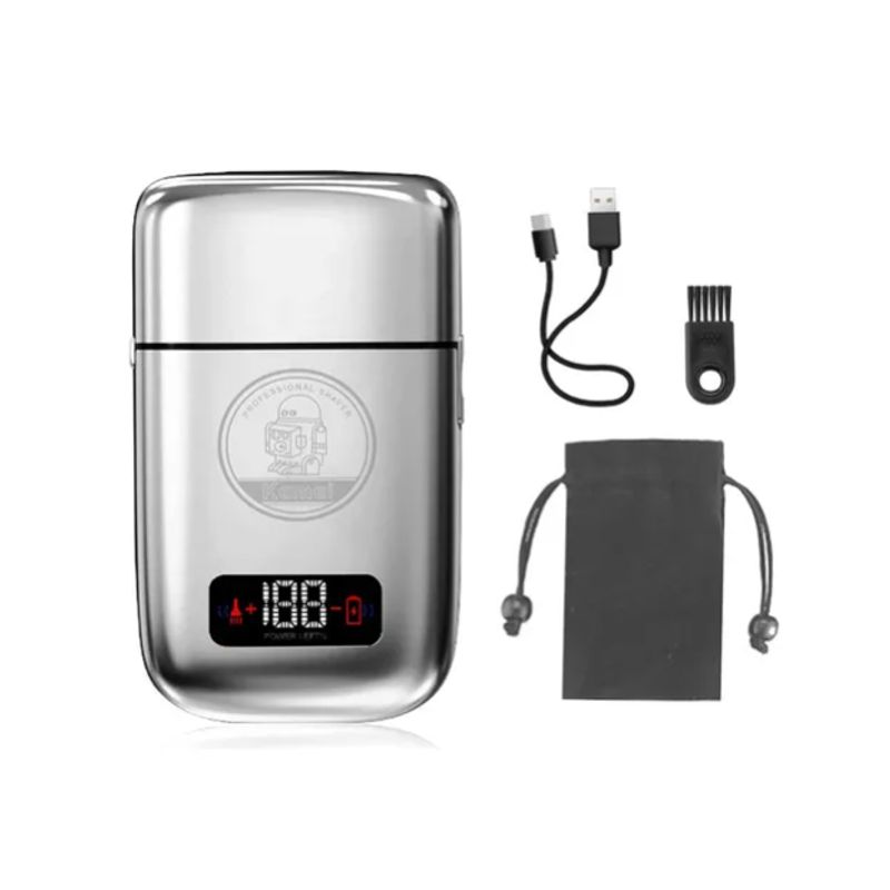 KEMEI - Maquina Rasuradora Kemei-tx3 Doble Banda Shavers PLATEADO