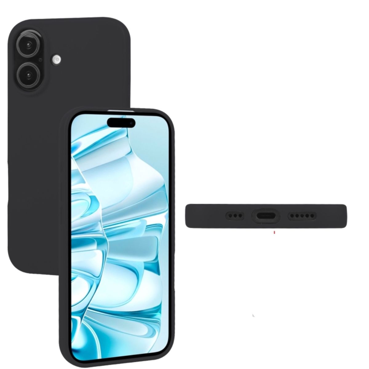 JOIGO - Carcasa Lamina Vidrio Para iPhone 16 Negro