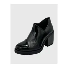 DINASTELLA - Botin para mujer charol con taco Negro