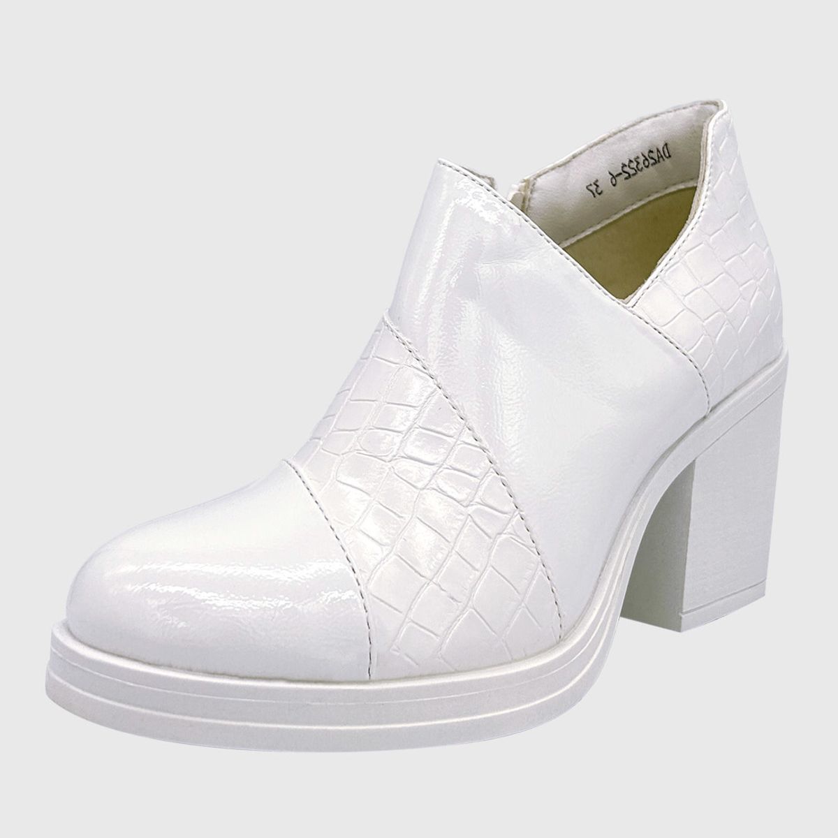 DINASTELLA - Botines de Taco corto para Mujer de Charol Casuales Danicolle