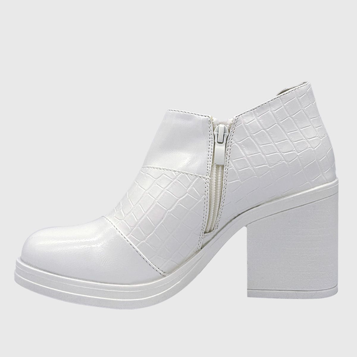DINASTELLA - Botines de Taco corto para Mujer de Charol Casuales Danicolle