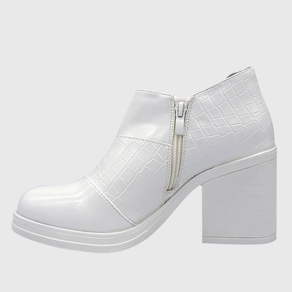DINASTELLA - Botines de Taco corto para Mujer de Charol Casuales Danicolle