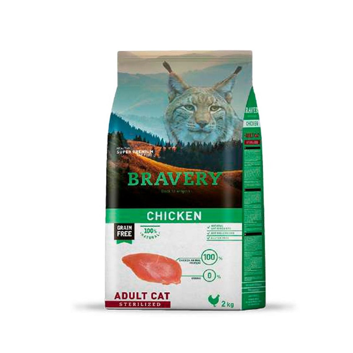 BRAVERY - Bravery Chicken Adult Cat Sterilized, bolsa 7 kg