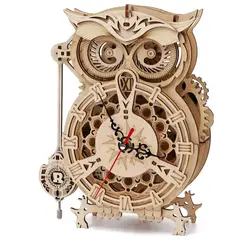 ROBOTIME - Puzzle Reloj Buho De Madera - Owl Clock -