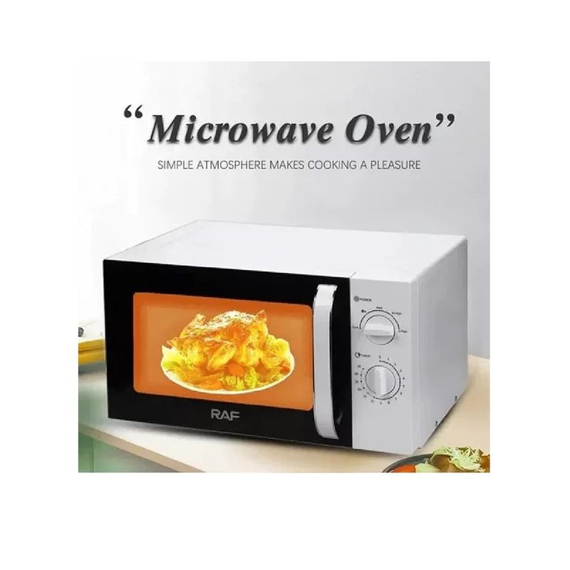 ANGELES DEL HOGAR - Horno Microondas Capacidad 23 Litros Raf R8002 Blanco