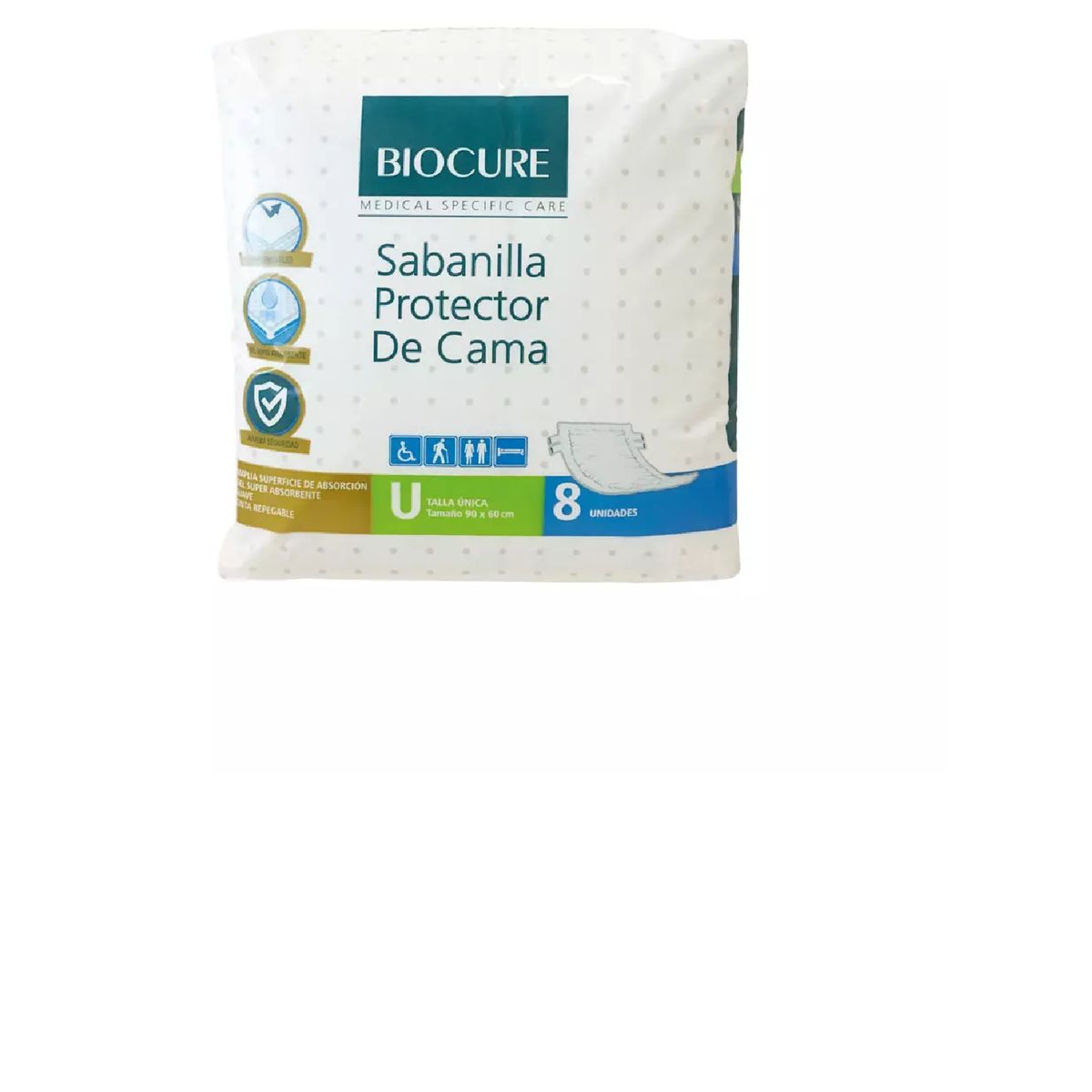 BIOCURE - Biocure Sabanilla Protector de Cama 8 Unidades