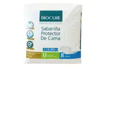 BIOCURE - Sabanilla Protector de Cama 8 Unidades