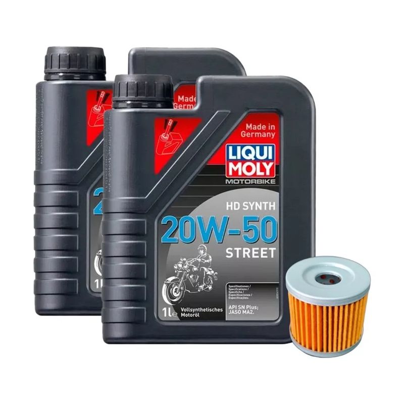 GENERICO - Kit De Mantención (2L STREET 20W50 + Filtro) Suzuki Gn 125