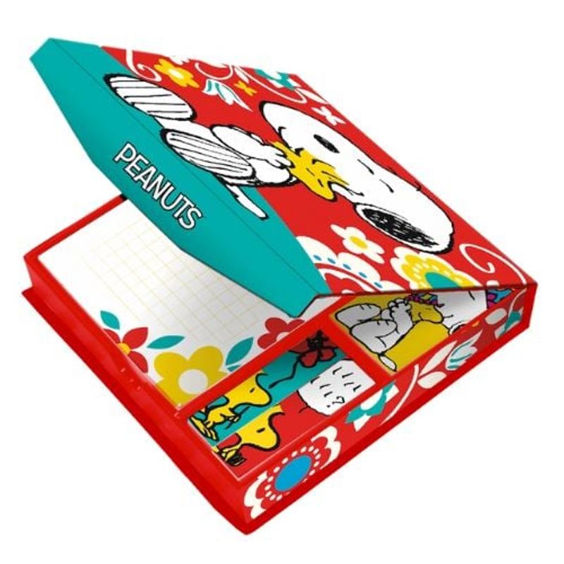 PREMIUM PAPER - Caja De Notas Y Banderitas Autoadhesivas Snoopy Colorido