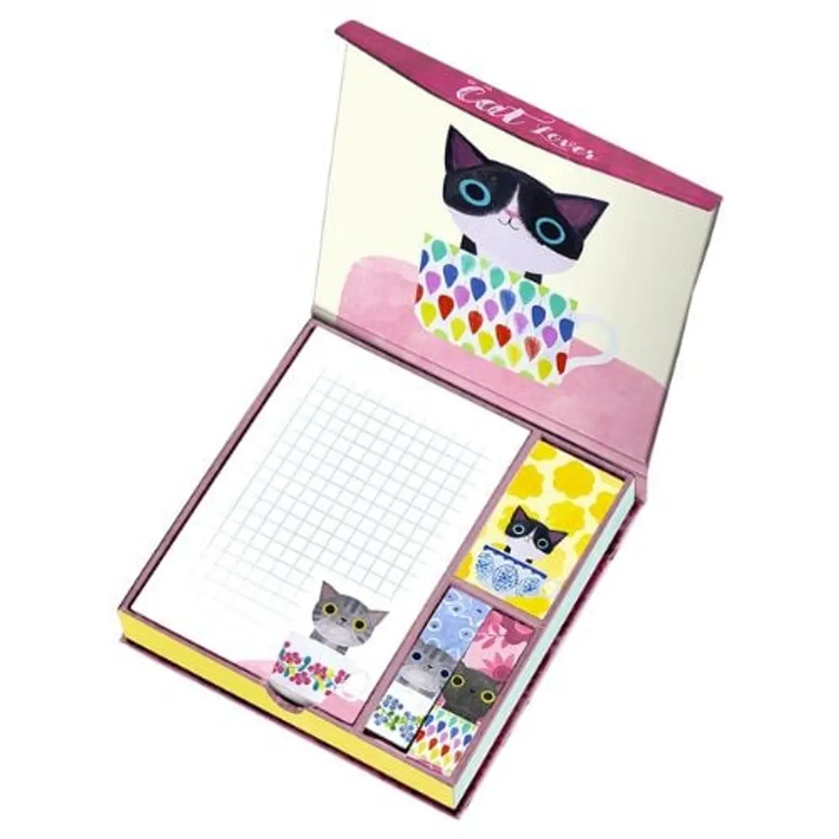 PREMIUM PAPER - Caja De Notas Y Banderitas Autoadhesivas Cat Lovers