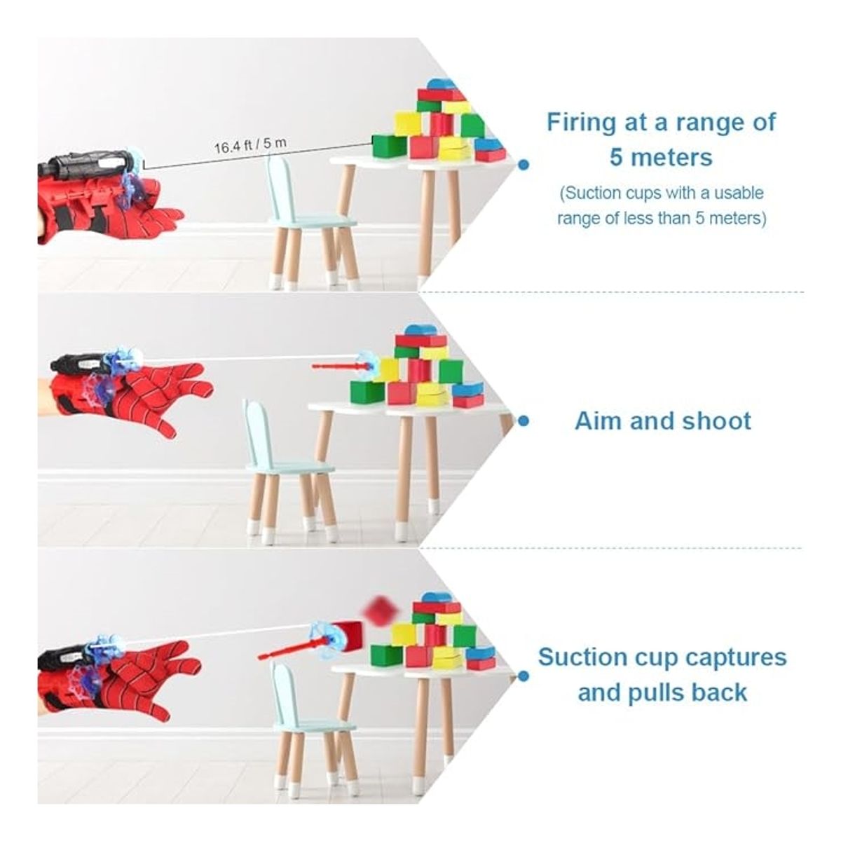 ATURE - Set Lanzador Tirador de Telarañas Juguete Guantes Para Niños