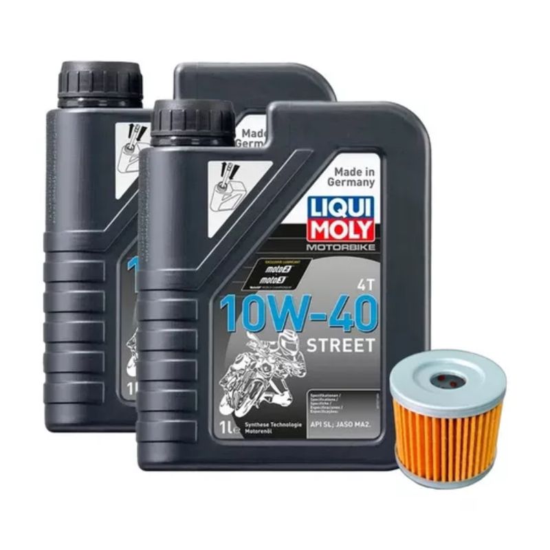 GENERICO - Kit De Mantención (2L STREET 10W40 + Filtro) Suzuki Gn 125