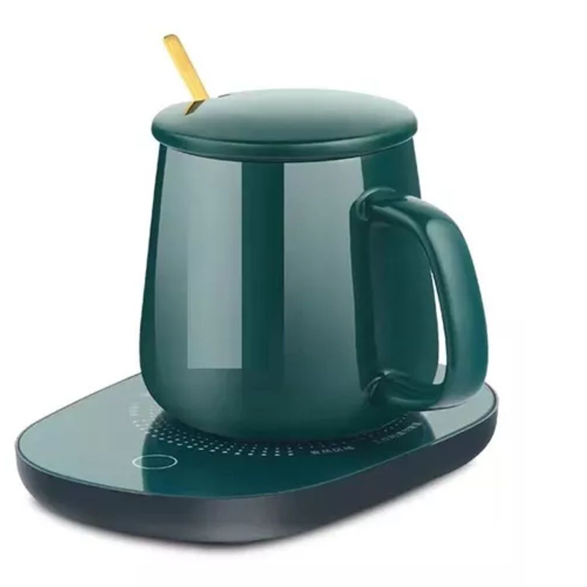 GENERICO - Taza De Café Con Calentador Eléctrico Set Taza Mug + Cuchara