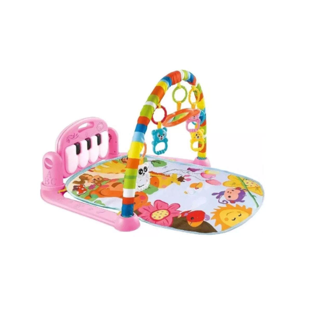 GENERICO - Alfombra Gimnasio Musical Con Piano Bebe ROSA