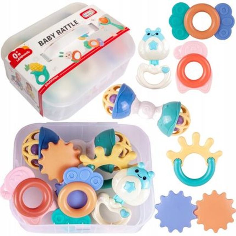 GENERICO - SET DE SONAJEROS Y MORDEDORES PARA BEBE