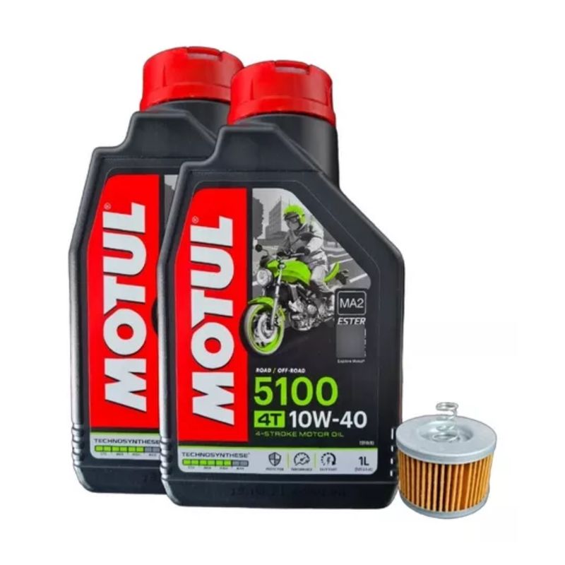 GENERICO - Kit De Mantención (2L 5100 10W40 + Filtro) Yamaha Fz 16