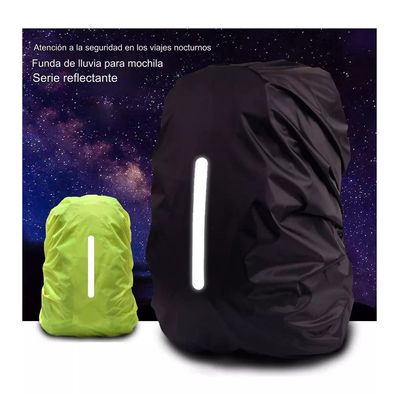 Imagen 2 del producto Funda Cubre Mochila Impermeable Reflectante 8-17 Lt Negro