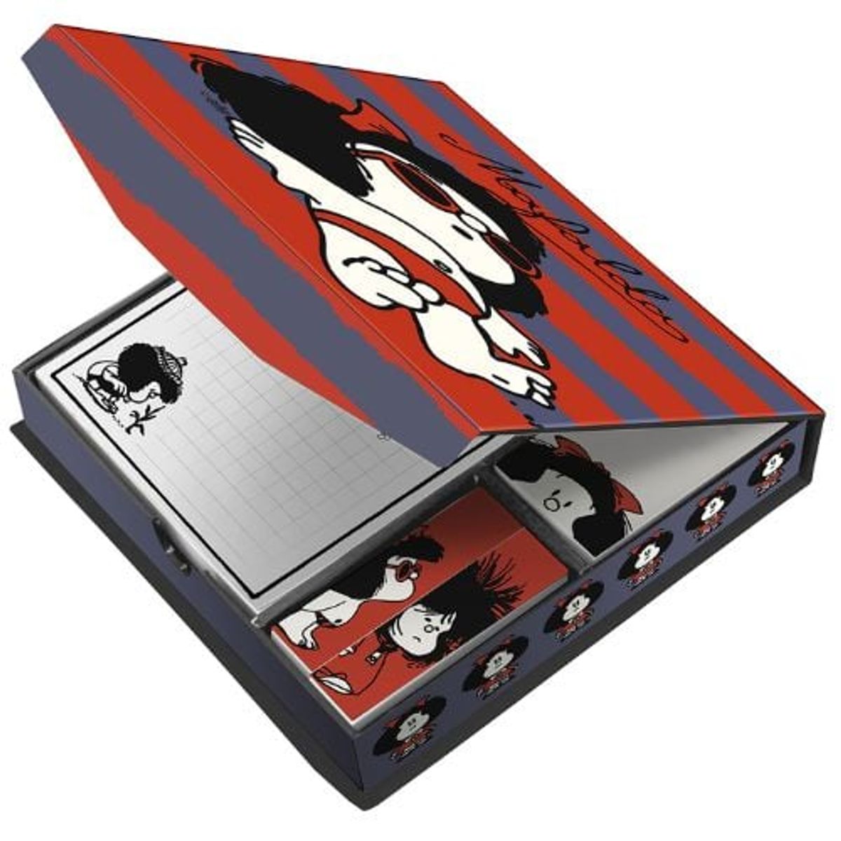 PREMIUM PAPER - Caja De Notas Y Banderitas Autoadhesivas Mafalda Gafas