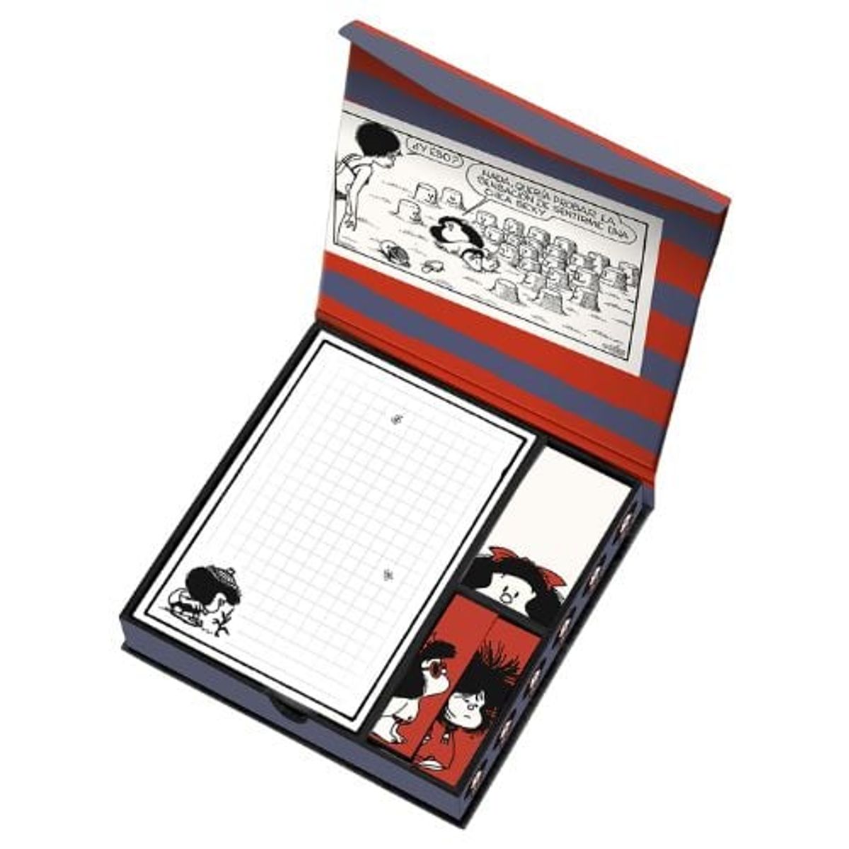 PREMIUM PAPER - Caja De Notas Y Banderitas Autoadhesivas Mafalda Gafas