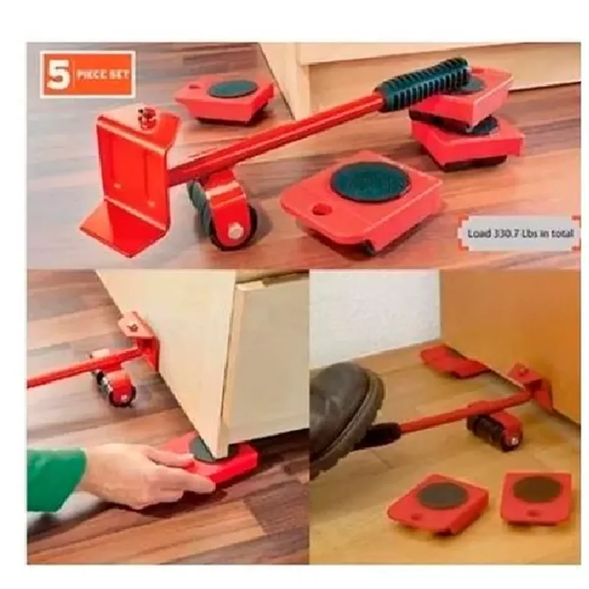 CARIBEE - Set Para Mover Artefactos Muebles Pesados Sin Esfuerzo Casa