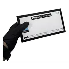 CLEANCARRIER - Guantes Nitrilo Negro S/polvo Talla L 100 Unid