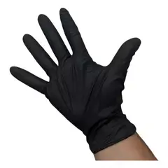 CLEANCARRIER - Guantes Nitrilo Negro S/polvo Talla S 100 Unid