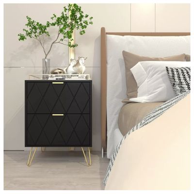 Imagen 2 del producto Velador Con Cajones Diseño Norte Americano 35x26x48cm