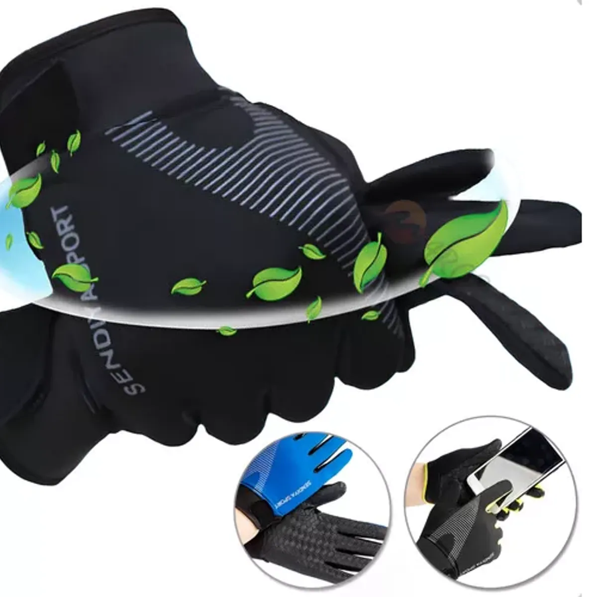 GENERICO - Guantes De Ciclismo  Transpirables Y Con Protección Solar