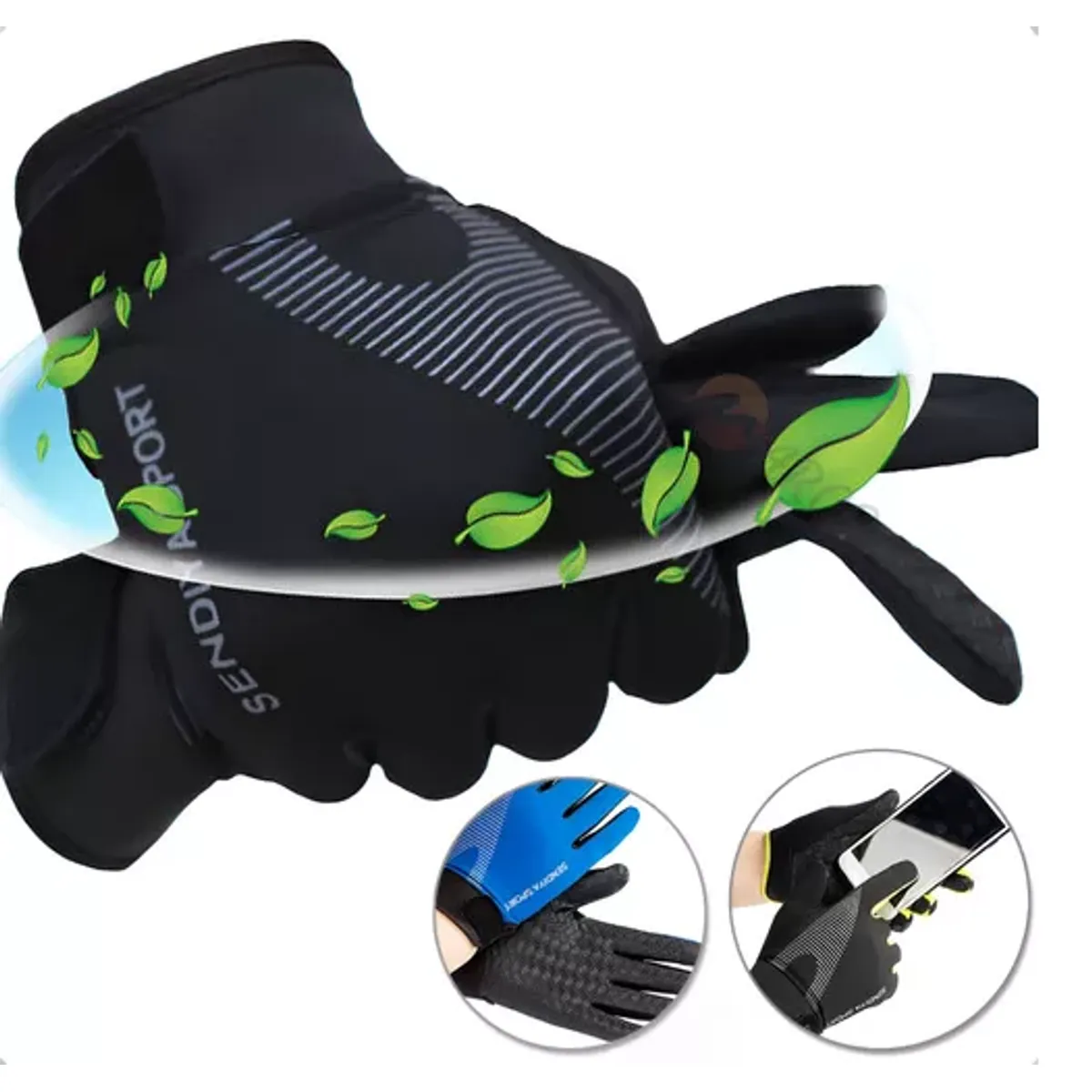 GENERICO - Guantes De Ciclismo  Transpirables Y Con Protección Solar