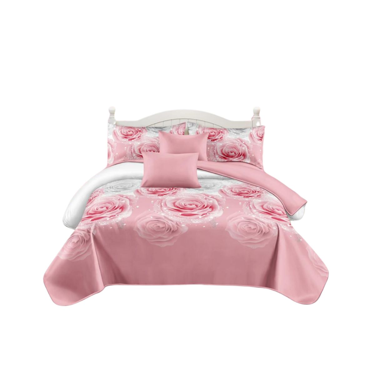 GENERICO - Cubrecama De Verano Quilt 2 Plazas + 2 Cortinas y 2 Sábanas Verano