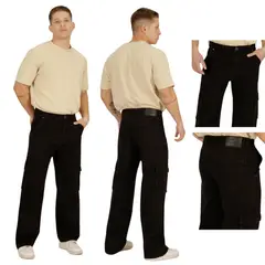 D'JOE - Pantalon Jeans Oversize Cargo Hombre