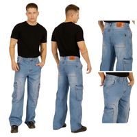 Pantalon Jeans Oversize Cargo Hombre