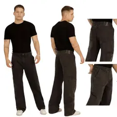 D'JOE - Pantalon Jeans Oversize Cargo Hombre