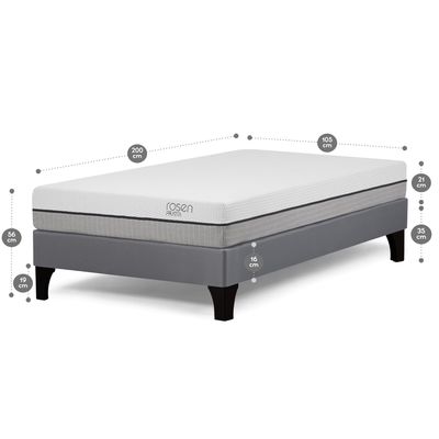 Imagen 2 del producto Cama Europea Pratta 1,5 Plazas 105x200 cm+Almohada F. Light