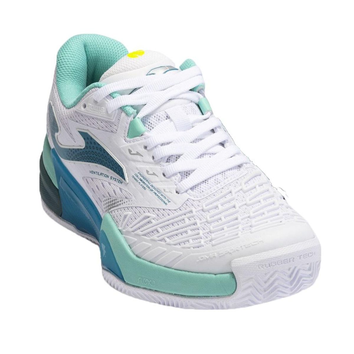 JOMA - Zapatilla Pádel Mujer Roland 24 Blanco Turquesa Joma - 40
