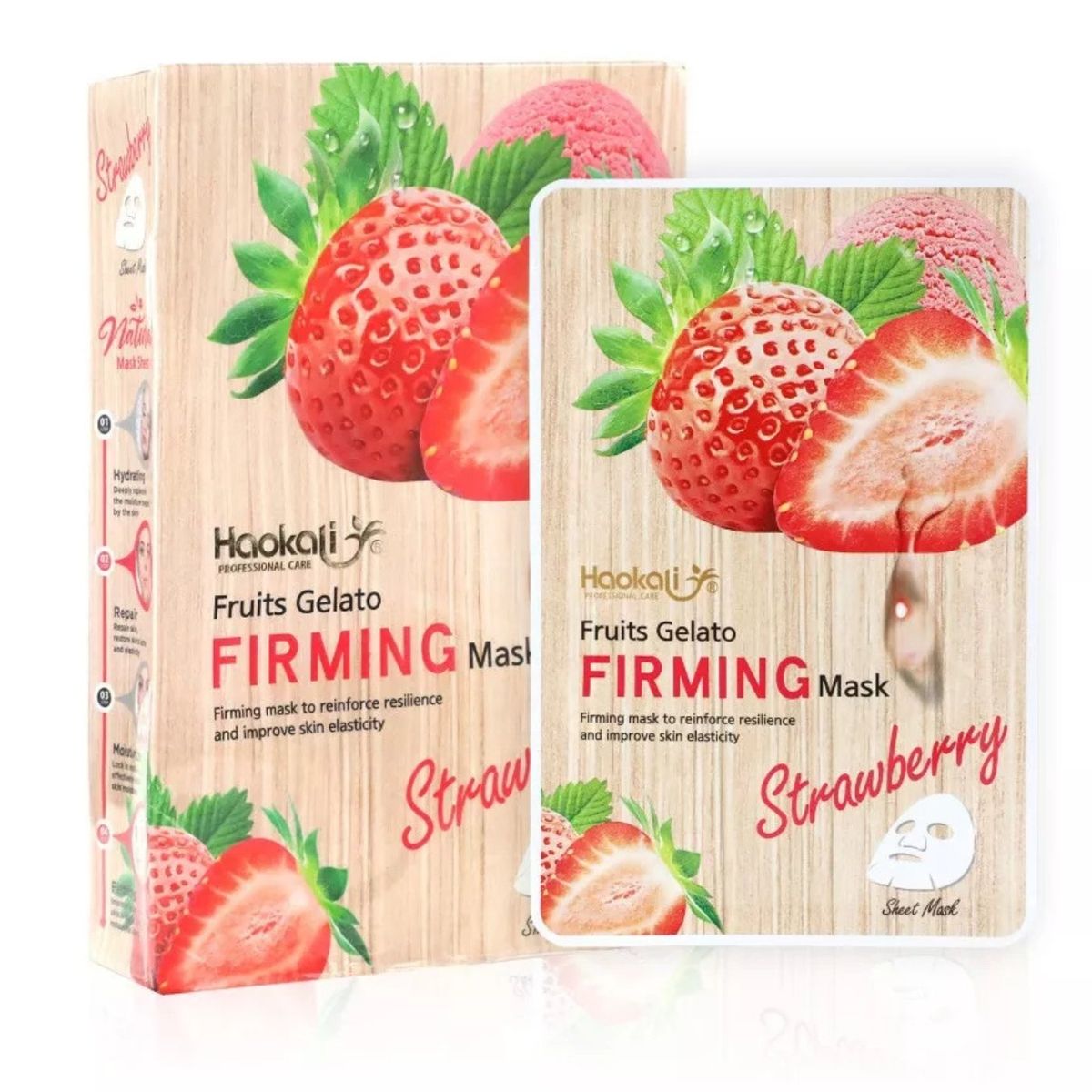 LIKE SHOP - Pack 10 Mascarilla Facial Reafirmante con Acido Hialurónico