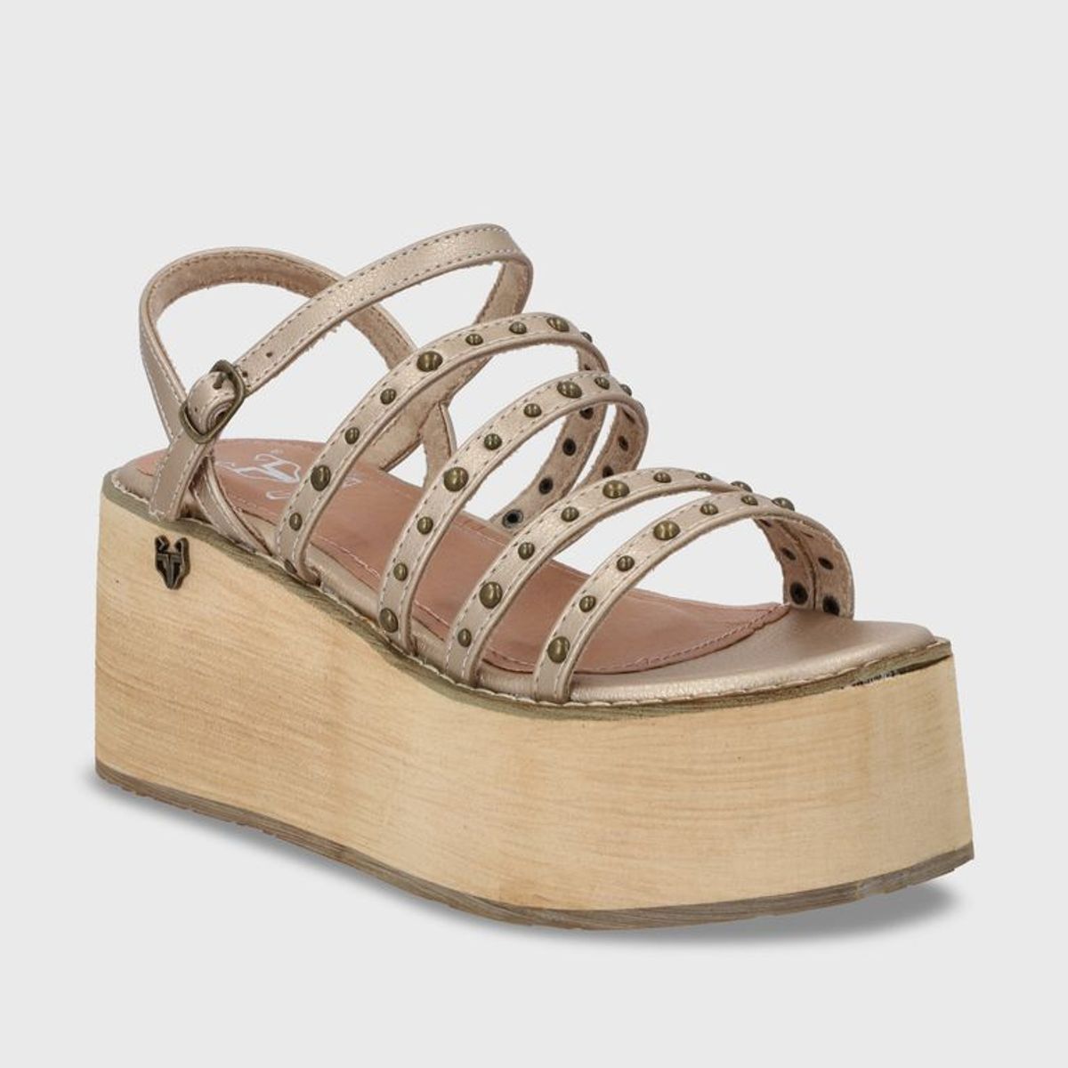 GOTTA - Sandalia Plataforma Dorada Mujer 15629