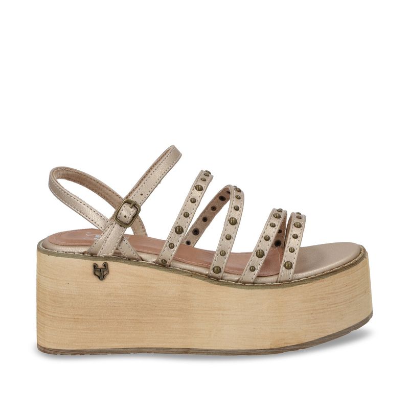 GOTTA - Sandalia Mujer Dorada Plataforma 15629 Gotta