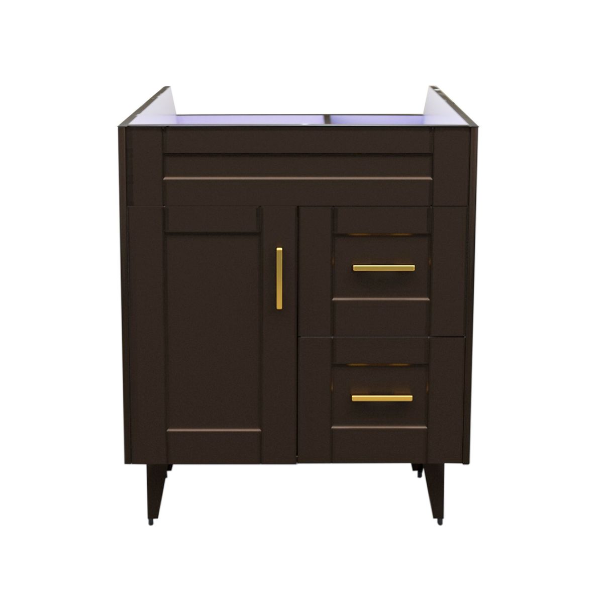 DOMSA - Mueble base para baño Deluxe 70SK CafE 68x80x45cm