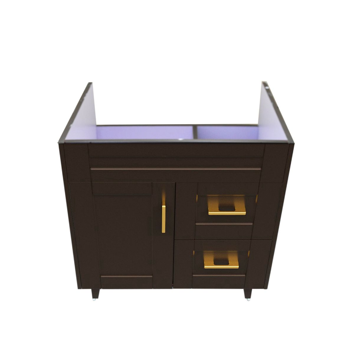 DOMSA - Mueble base para baño Deluxe 70SK CafE 68x80x45cm