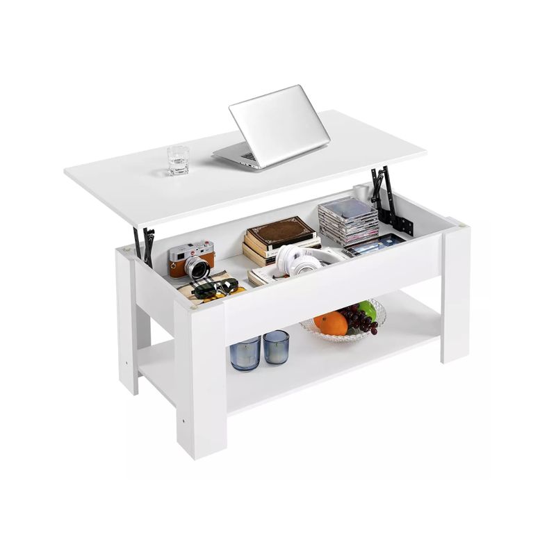 HOMER DESIGN - Mesa De Centro Calidad Con Cajon Living 98x50x42cm Elevable