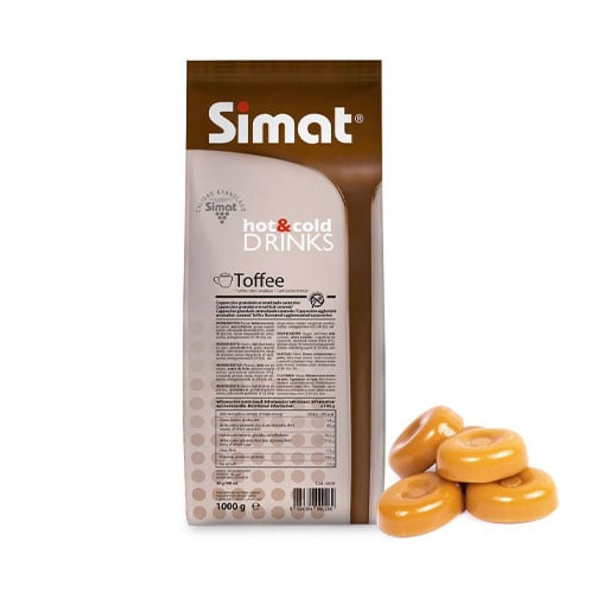GENERICO - Cappuccino Toffee Vending de 1 KG Simat