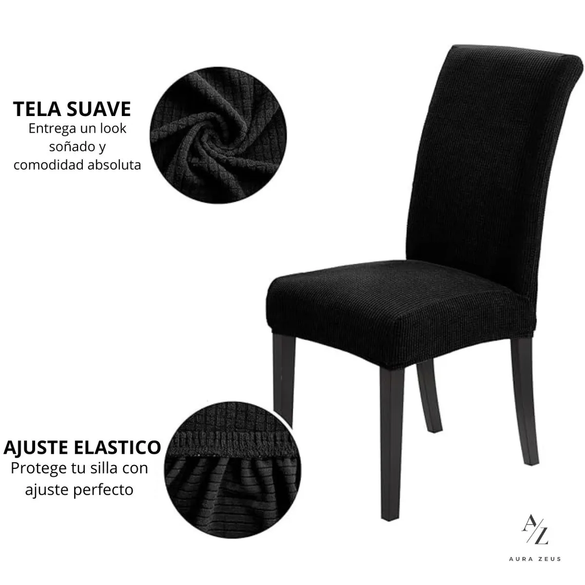 AZ AURAZEUS - Set De 6 Fundas Para Sillas De Comedor Cubre Silla Elasticada Az