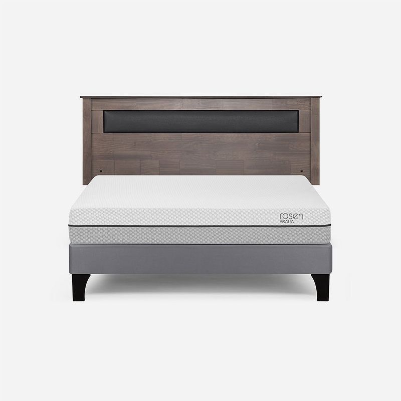 ROSEN - Cama Europea Pratta 2 Plazas BN Para Madera+Respaldo Ferrara
