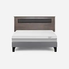 ROSEN - Cama Europea Pratta 2 Plazas BN Para Madera+Respaldo Ferrara