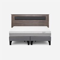 Cama Europea Pratta King BD Pata Madera+ Respaldo Ferrara