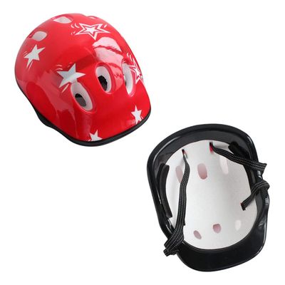 Imagen 2 del producto Casco Bicicleta Rodilleras Infantil Niños Anticaída Rojo
