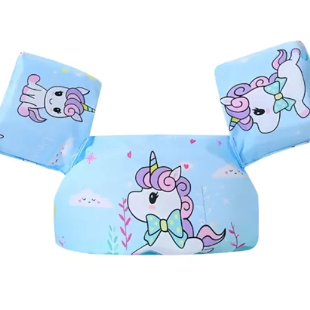 GENERICO - Flotador Con Alitas Niña Unicornio Bebe Arcoíris Celeste