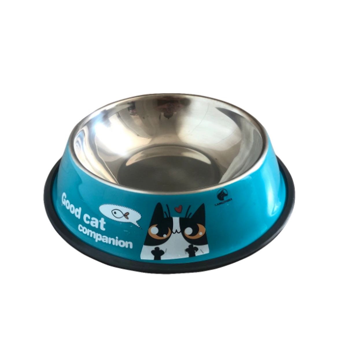 GENERICO - Plato acero inoxidable para mascota color azul