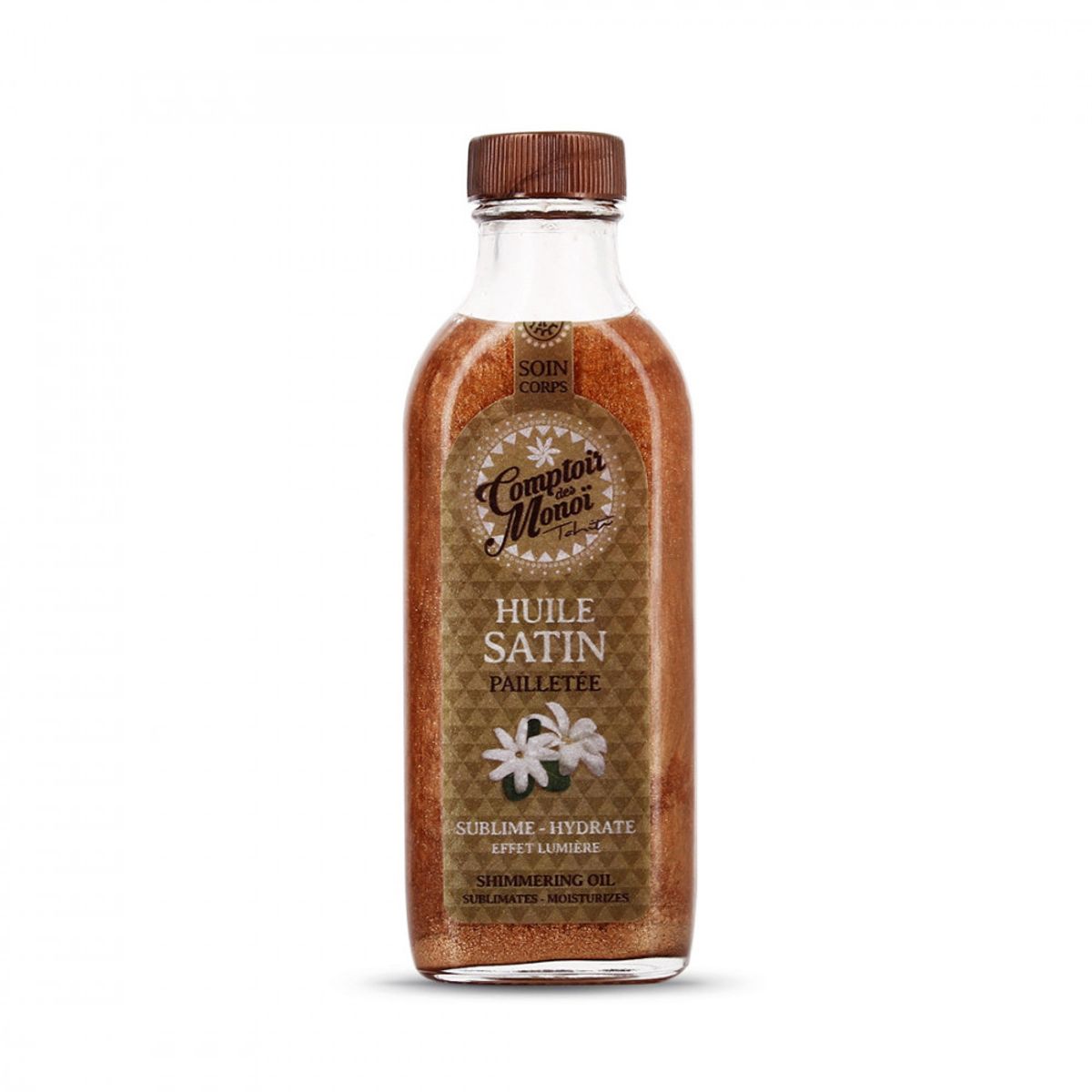 MONOI TIKI TAHITI - MONOI Aceite Bronceador Con Brillos 100 Ml
